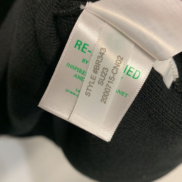 J CREW WOMENS SQUARE NECK KNIT MINI DRESS BLACK LARGE - Picture 5 of 9